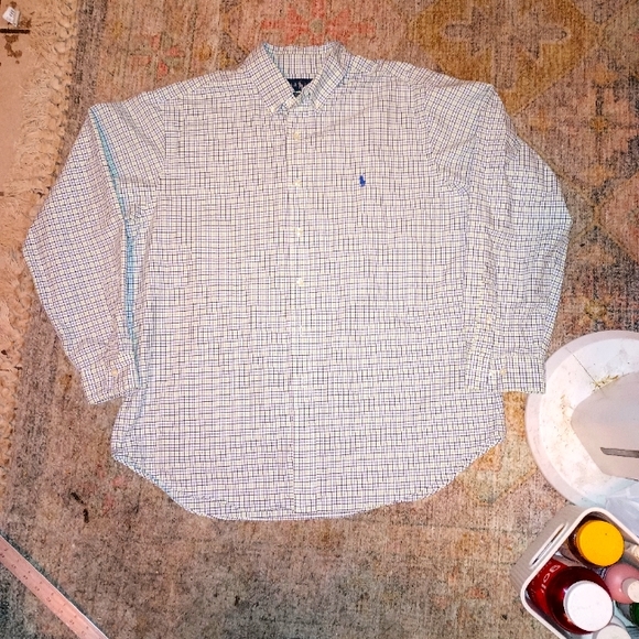 Ralph Lauren button up long sleeve mens shirt size‎ 17 - Picture 1 of 7